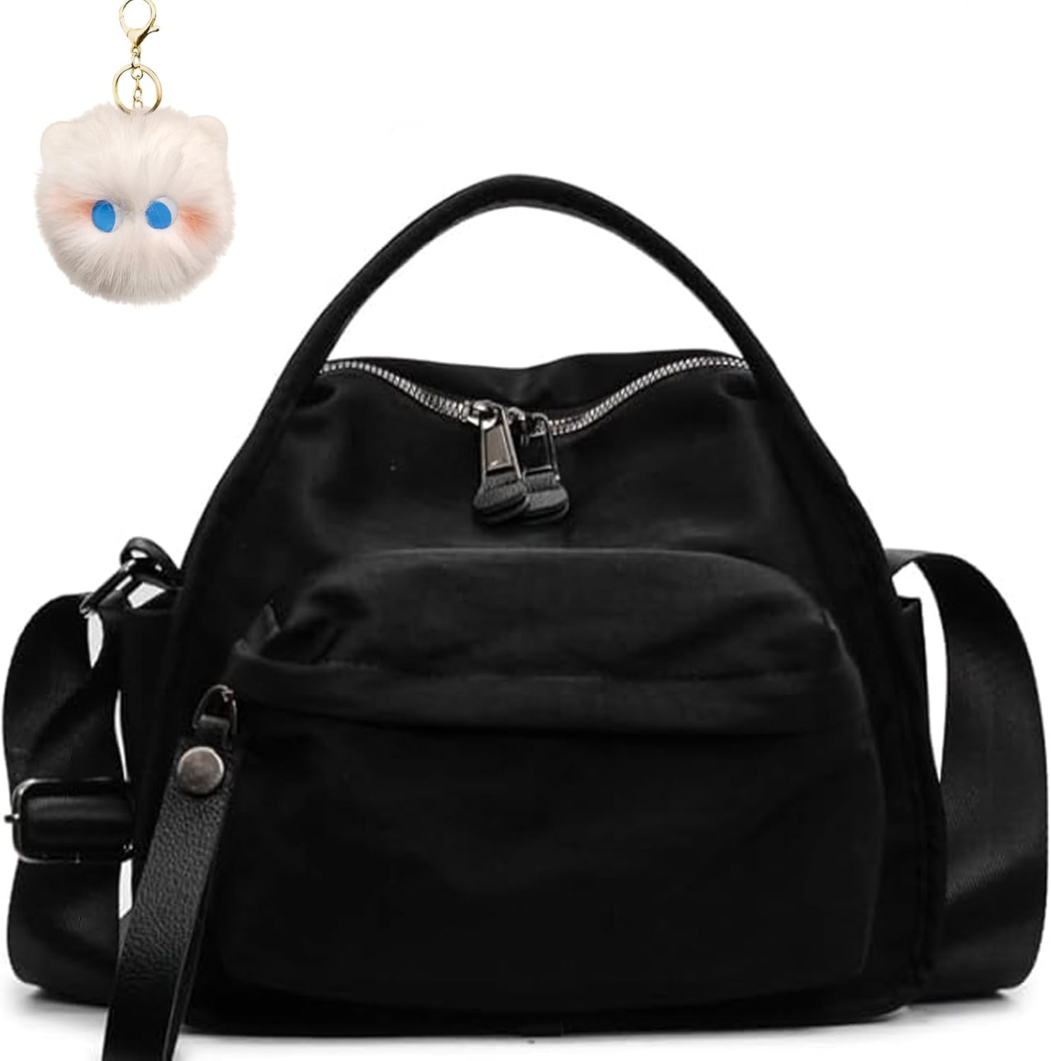Veluna Crossbody Shoulder Bag, Veluna Crossbody Bag, Solid Zipper Handbag, Lightweight Large Capacity