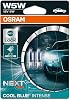 Osram Cool Blue Intense Nex Gen T10 4000K White Light Parking Bulb Set of 2 [Energy Class A]