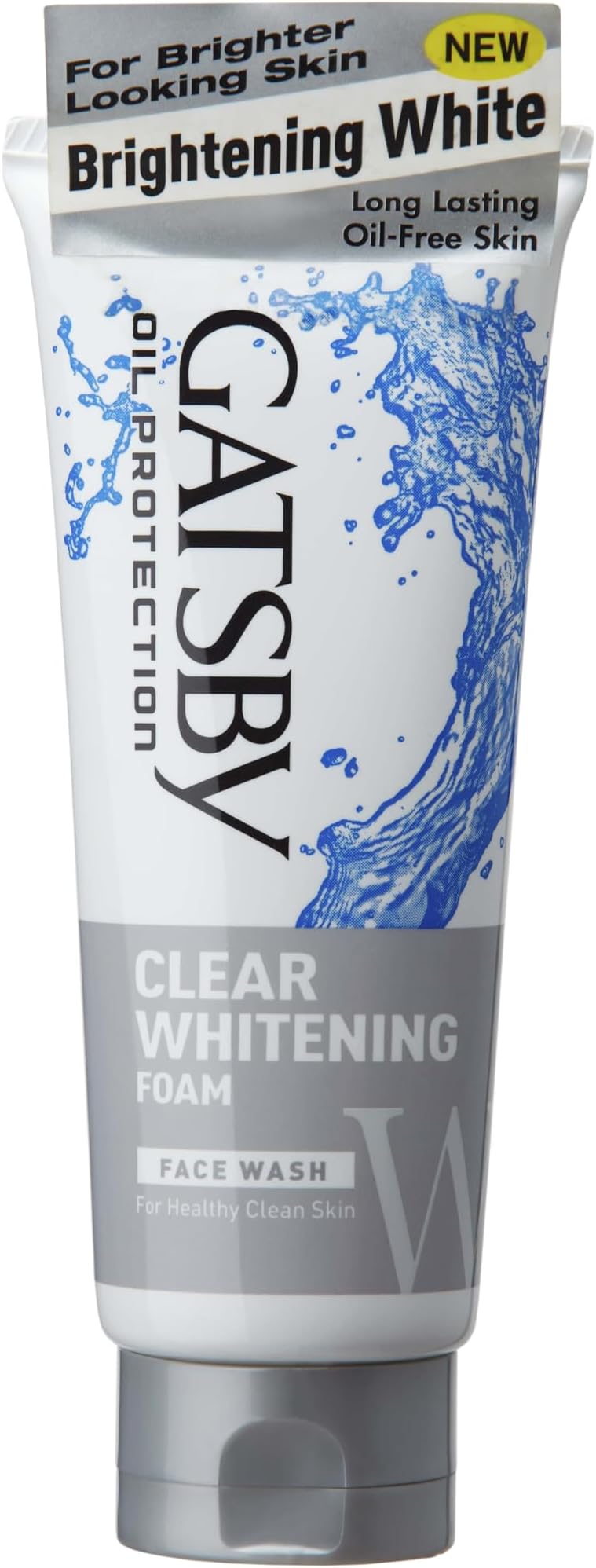 Gatsby Oil Protection Face Wash Clear Whitening Foam | Reduce Dullness and Removes Dirt On Face Skin | 120gm