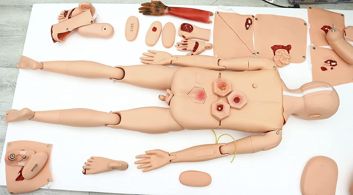 Fortgeschrittener anatomischer Krankenpflege-Trainingssimulator mit vollem Funktionsumfang, Modell eines Alten Mannes, Trauma-Erste-Hilfe-Notfallbohrer, medizinischer Dummy