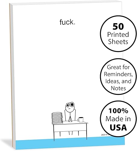 Miniatura 3 de Guajolote Prints - Bloc de notas F**K de 4 x 5.25 pulgadas, 50 hojas - Divertido regalo de oficina para compañeros de trabajo, jefe, profesor y