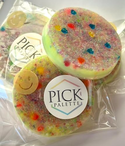 Picking Pad Fidget Toy - by Pick Palette - Glow in The Dark with Neon Heart Charms 1980s Retro Theme Texture to Pick Dig and Peel. Dermatillomania - Thumbnail 7
