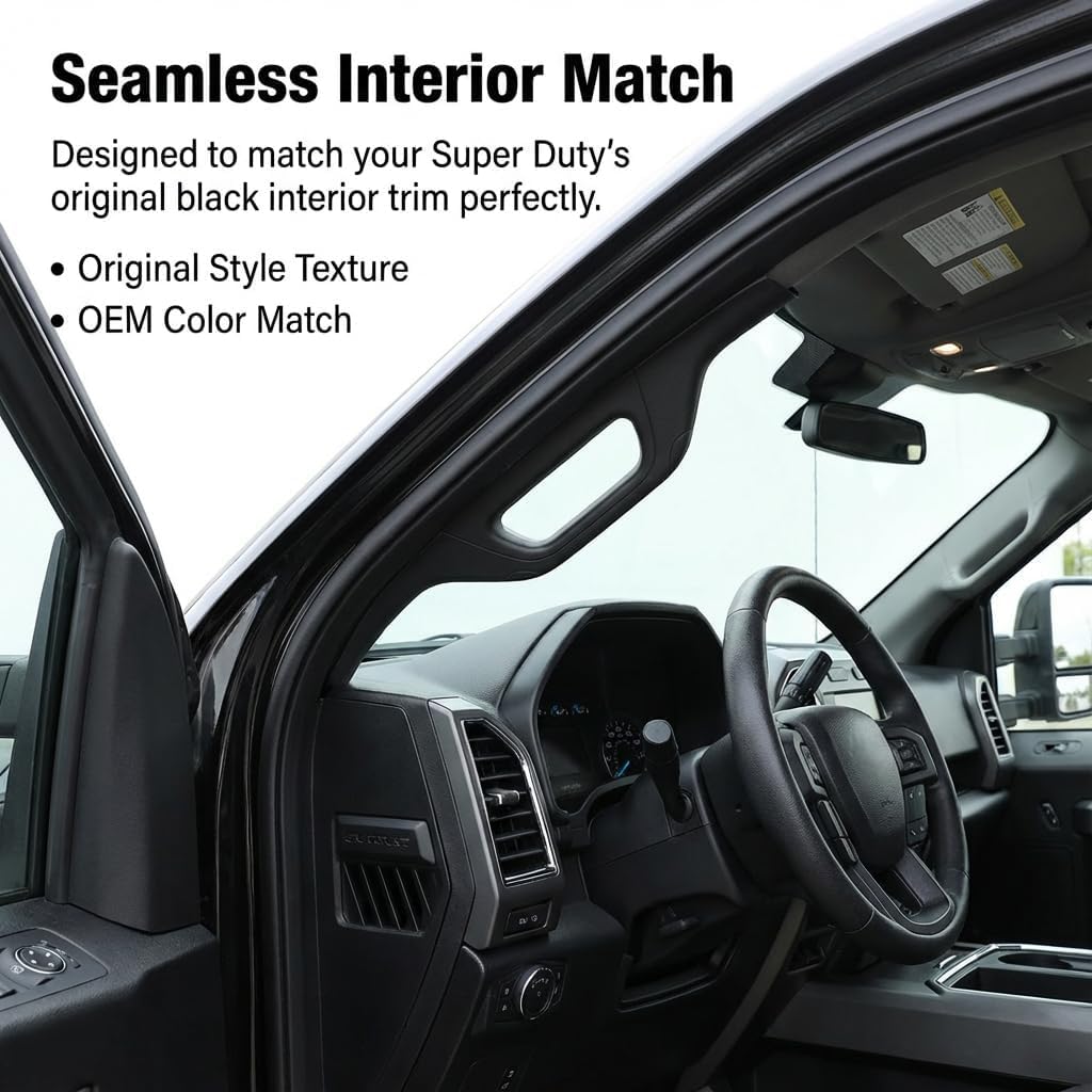 A-Pillar Grab Handle Left Driver Side Compatible with Ford F250 F350 F450 F550 Super Duty 2011-2016, Black Interior Trim Molding Replacement Replaces BC3Z-2503599-AB