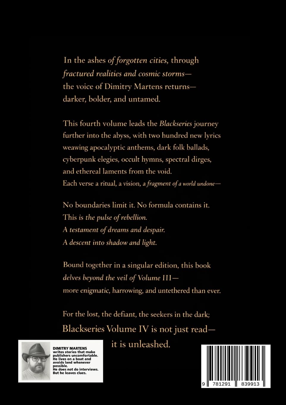 THE COMPLETE LYRICS OF DIMITRY MARTENS (VOL. 4): Blackseries