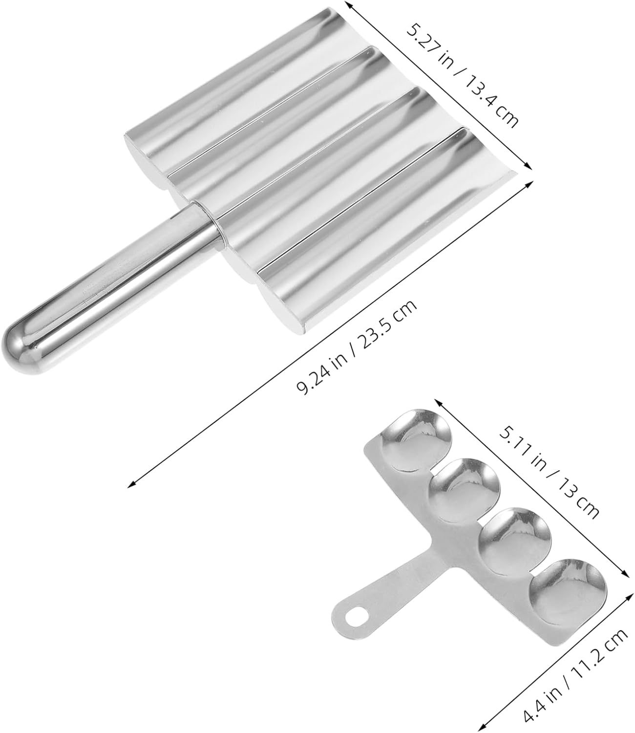 Meatball Maker 2-pack Stainless Steel Meatball Tool for Fish Balls Shrimp Balls Home Cooking Press Mold 4 Shaper 9.25X5.27X1.37in Kitchen Utensil