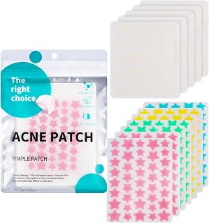430pcs Pimple Patches Star, Hydrocolloid Waterproof Acne Patches | With theatrical oil and salicylic acid, day & night, suitable for use before make-up, 3 sizes, stars and circles