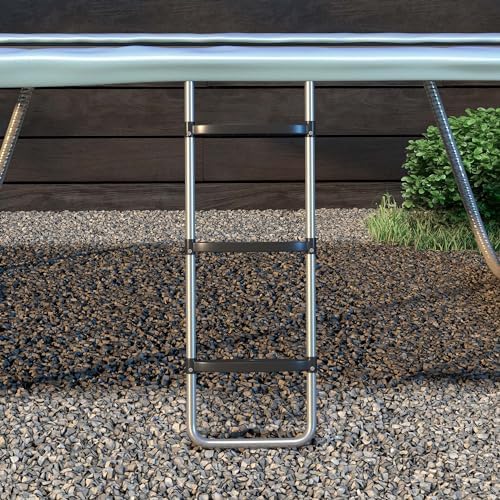 Soozier Trampoline Ladder Rust-Resistant Steel, 2-Steps/3-Steps with Non-Slip Wide Steps, Heavy Duty Trampoline Stairs Accessories Easy Install, 38 Inch Length - 5
