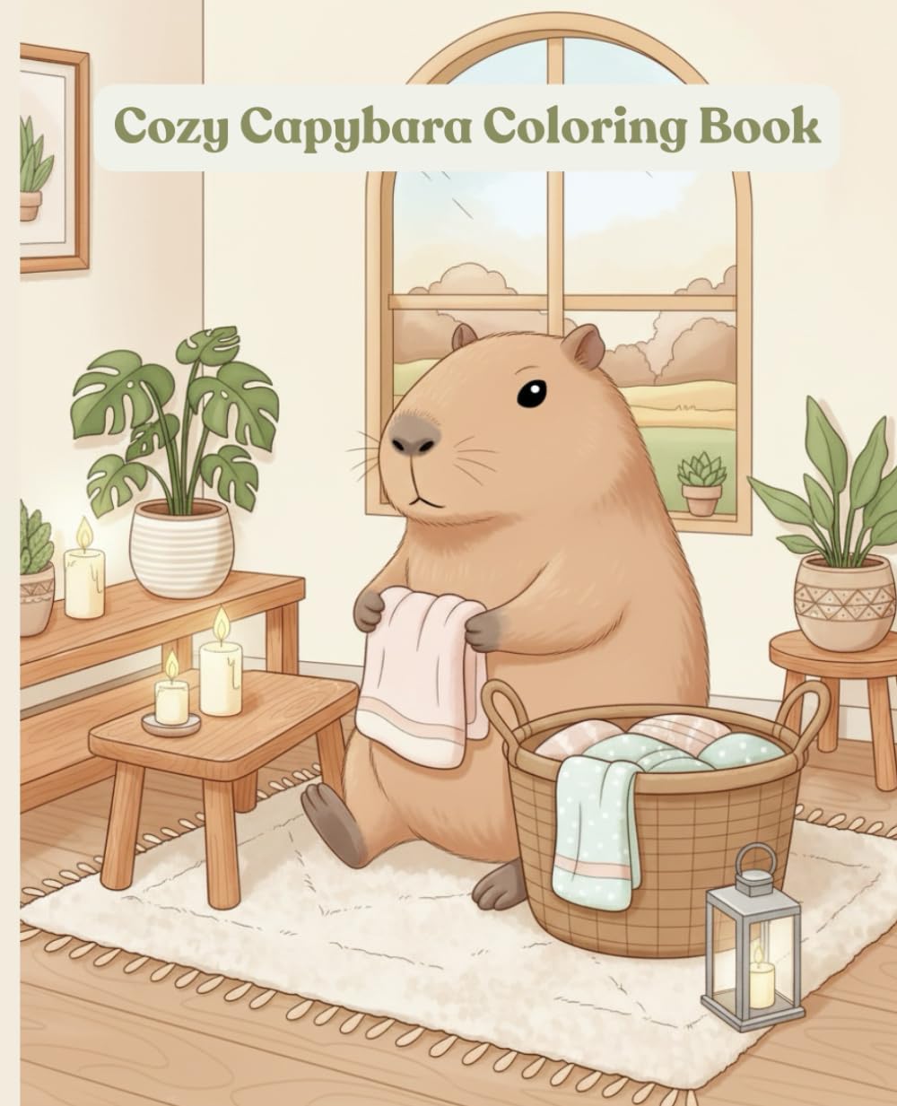 Cozy Capybara Coloring Book: Cute & Cozy Coloring for Relaxation