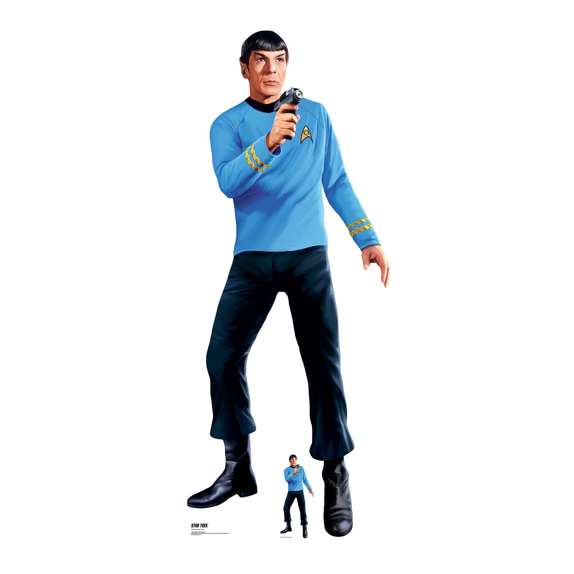 Star Cutouts – SC4814 – Star Trek Spock with Phaser Lifesize Cardboard Cutout 183cm – Leonard Nimoy – Iconic Star Trek Gift & Display