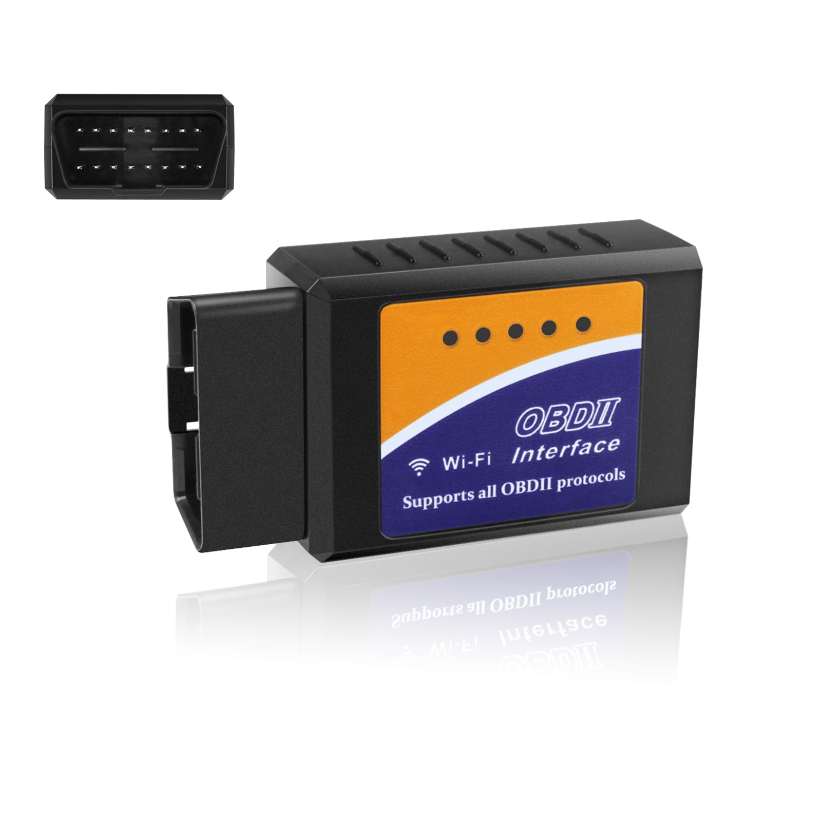 OBD2 Scanner WiFi Code Reader Reset for iPhone Android Windows Car Diagnostic Scan Tool V1.5 OBDII Adapter Check Engine Light Vehicle Adaptor for Torque OBD Fusion Auto Scanner App