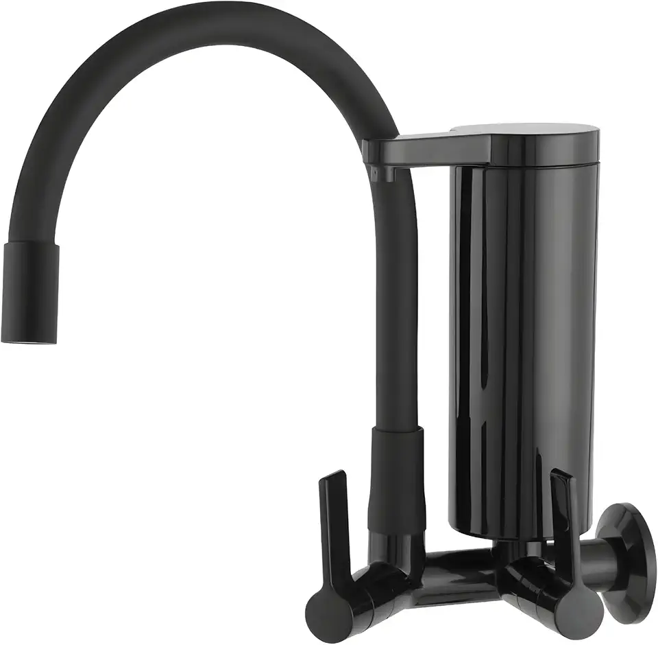Torneira De Cozinha Gourmet Com Filtro Preta Fosco Parede Abs