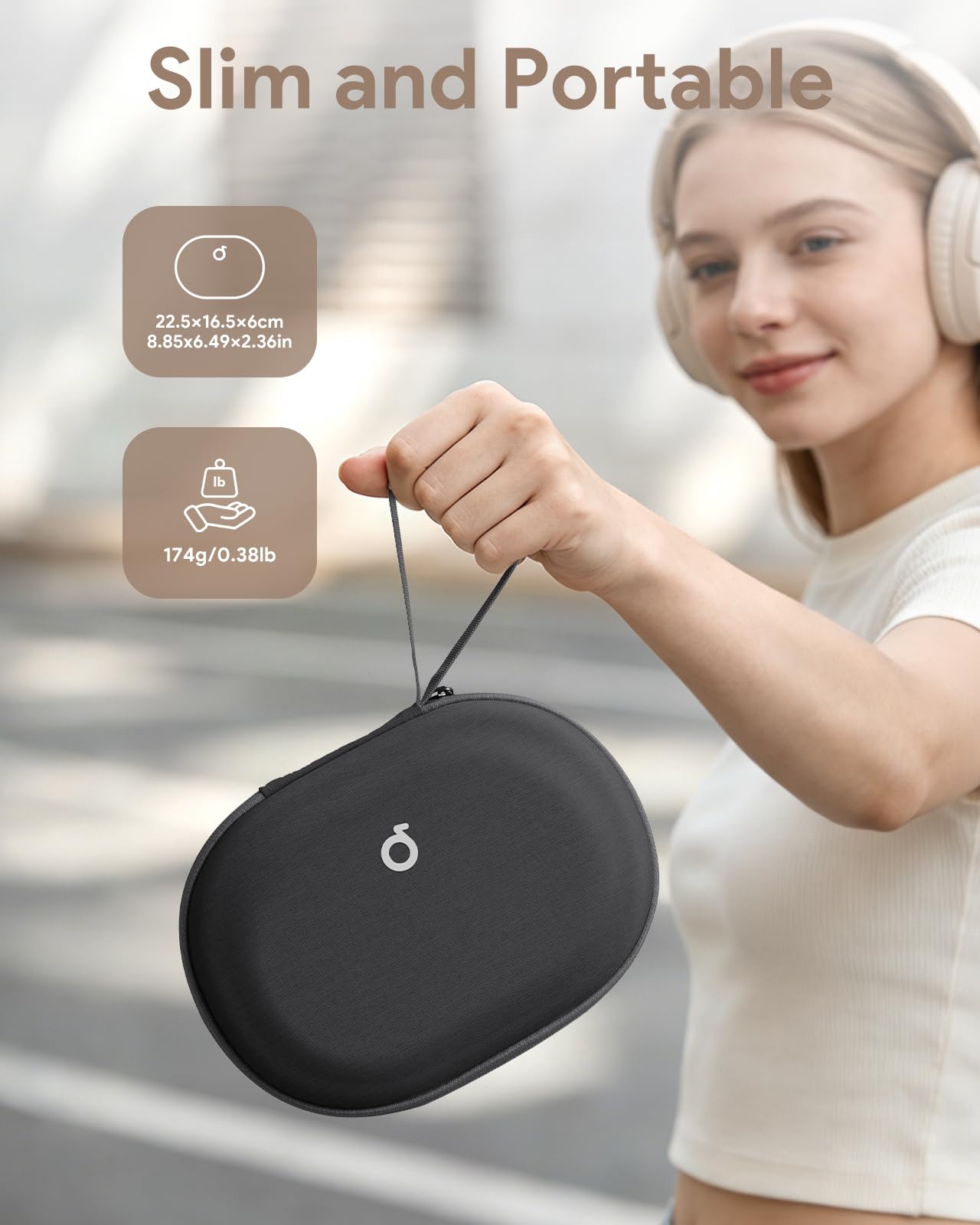 Etui pour Casque Audio Over-Ear Soundcore Q20i Q30 JBL Tune 520BT 510BT 670NC 760NC Live 770NC, Housse de Rangement Noir