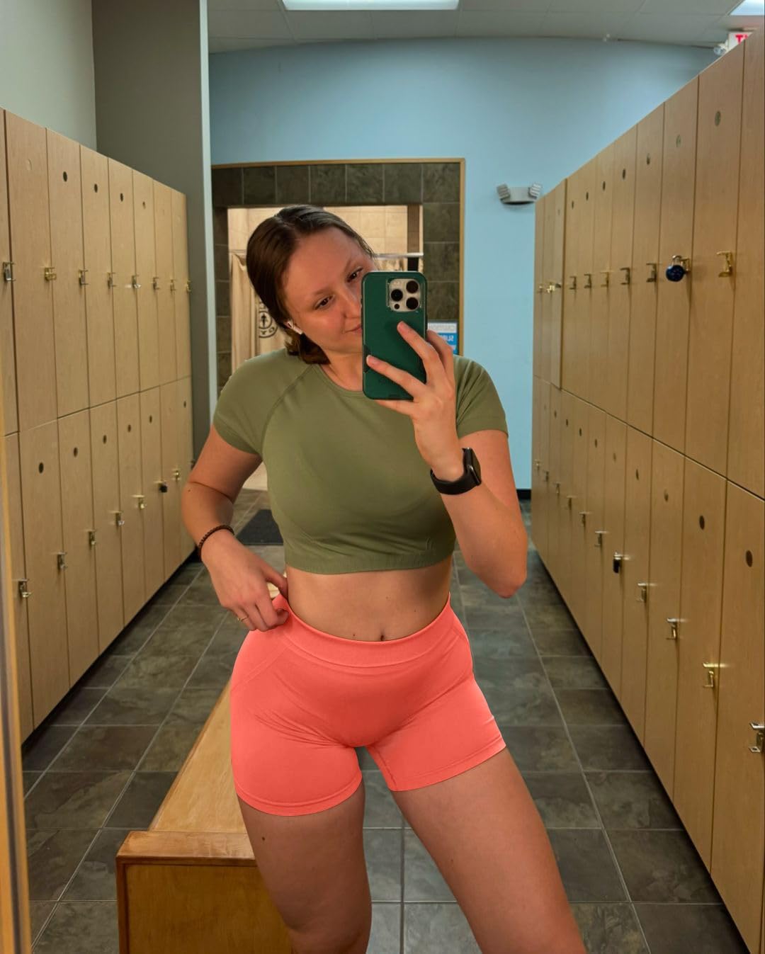 Soul Collection Women Effortless Seamless Shorts Workout Scrunch Short - Image 2