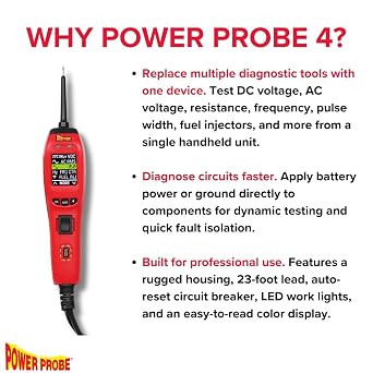 Power Probe IV - [Car Automotive Diagnostic Test Tool, Digital Volt Meter, AC/DC Current Resistance, Circuit Tester