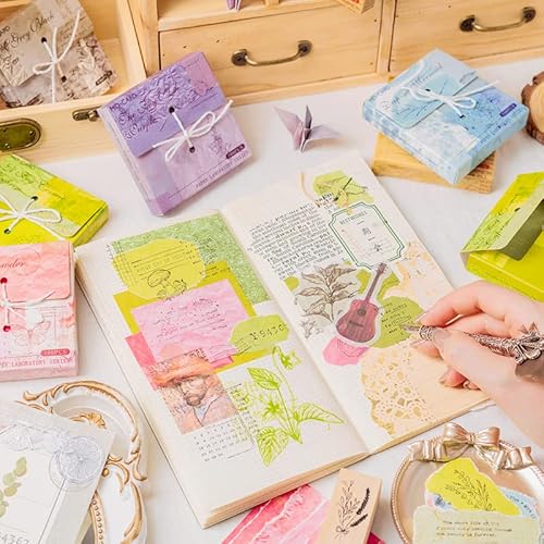 Cenbee Vintage Scrapbook Paper Pack - 600 Sheets Colorful Decorative Paper Aesthetic Stationery Journaling Supplies Scrapbooking Paper For Writing Drawing Travel Journal Diy Art Craft, Cb-701 #TOP2