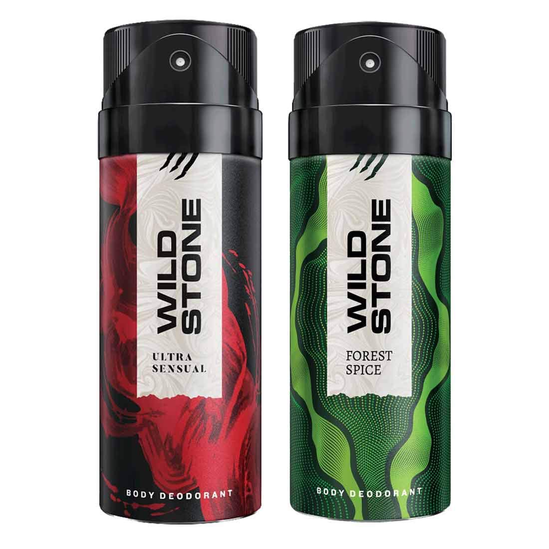 Buy Wild Stone Ultra Sensual and Forest Spice Deodorants for Men, Pack