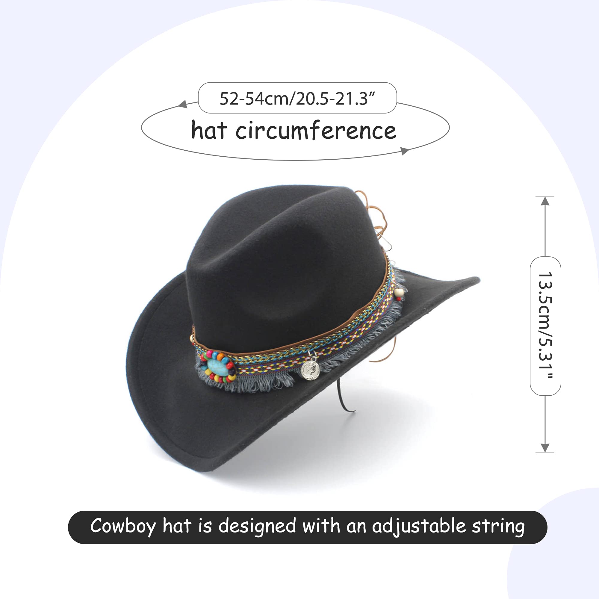 SAJUZEN Kids Cowboy hat with Bandanna, Toddler Baby Cowboy hat with Tassel Belt, Cowgirl hat for Girls