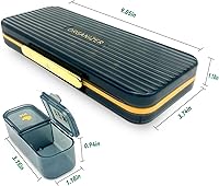 Vista 3 de 7-Day Pill case 2 Times a Day, Pill Organizer 2 Times a Day,Am Pm Daily Pill Case Travel Pill Organizer,Large Capacity Pill Organizer for Medicine