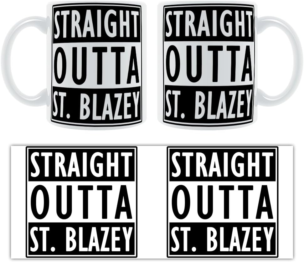 STRAIGHT OUTTA ST. BLAZEY - Stylised Chunky Mug Gift