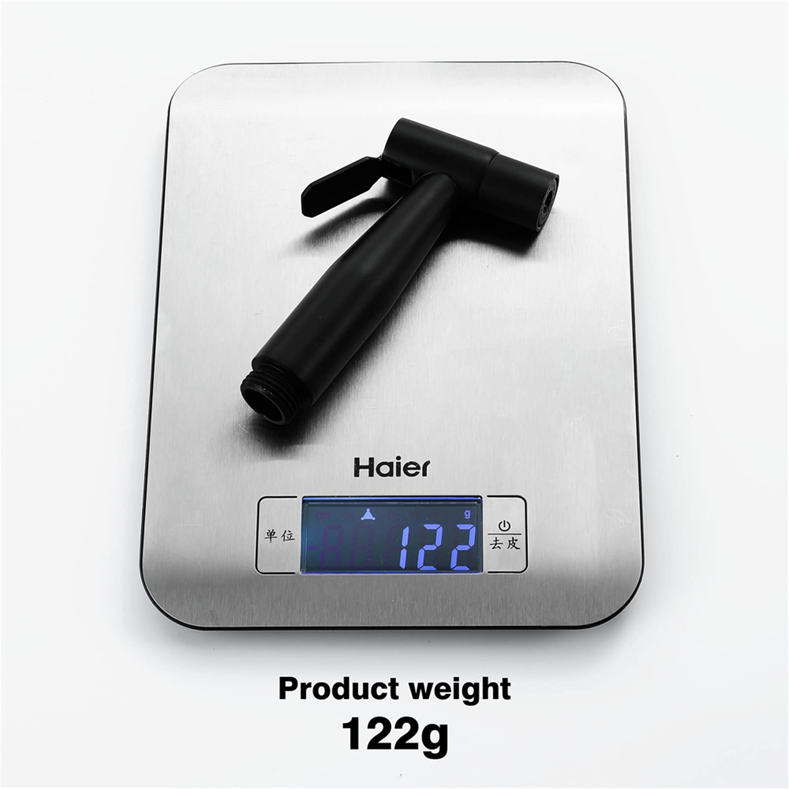 Pulvérisateur de bidet portable pour hygiène personnelle, robinet mural en acier inoxydable pour nettoyage de salle de bain, autonettoyant et douche hygiénique (noir)