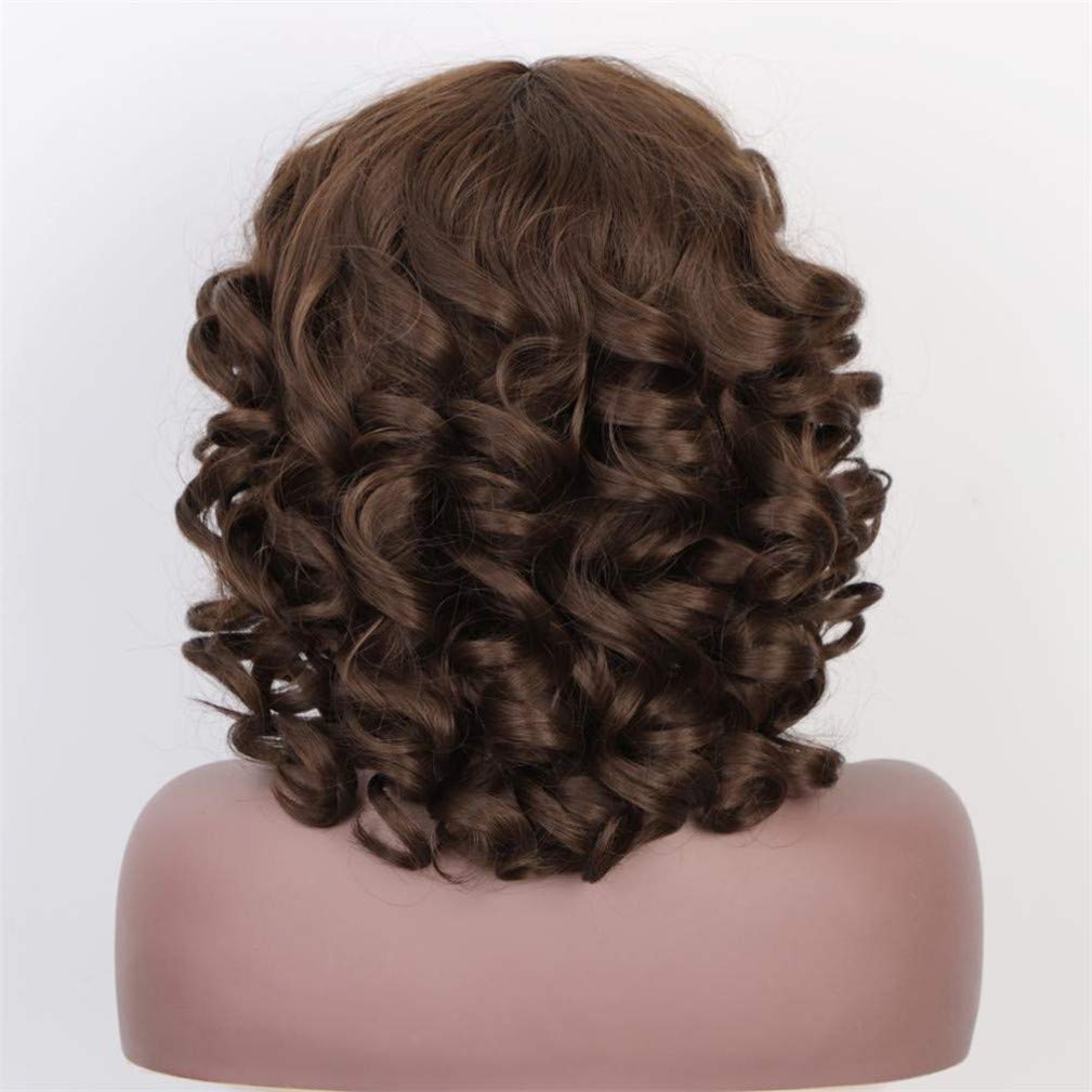 Perruque synthétique thermo-résistante style africain coupe courte volumineuse pour fêtes