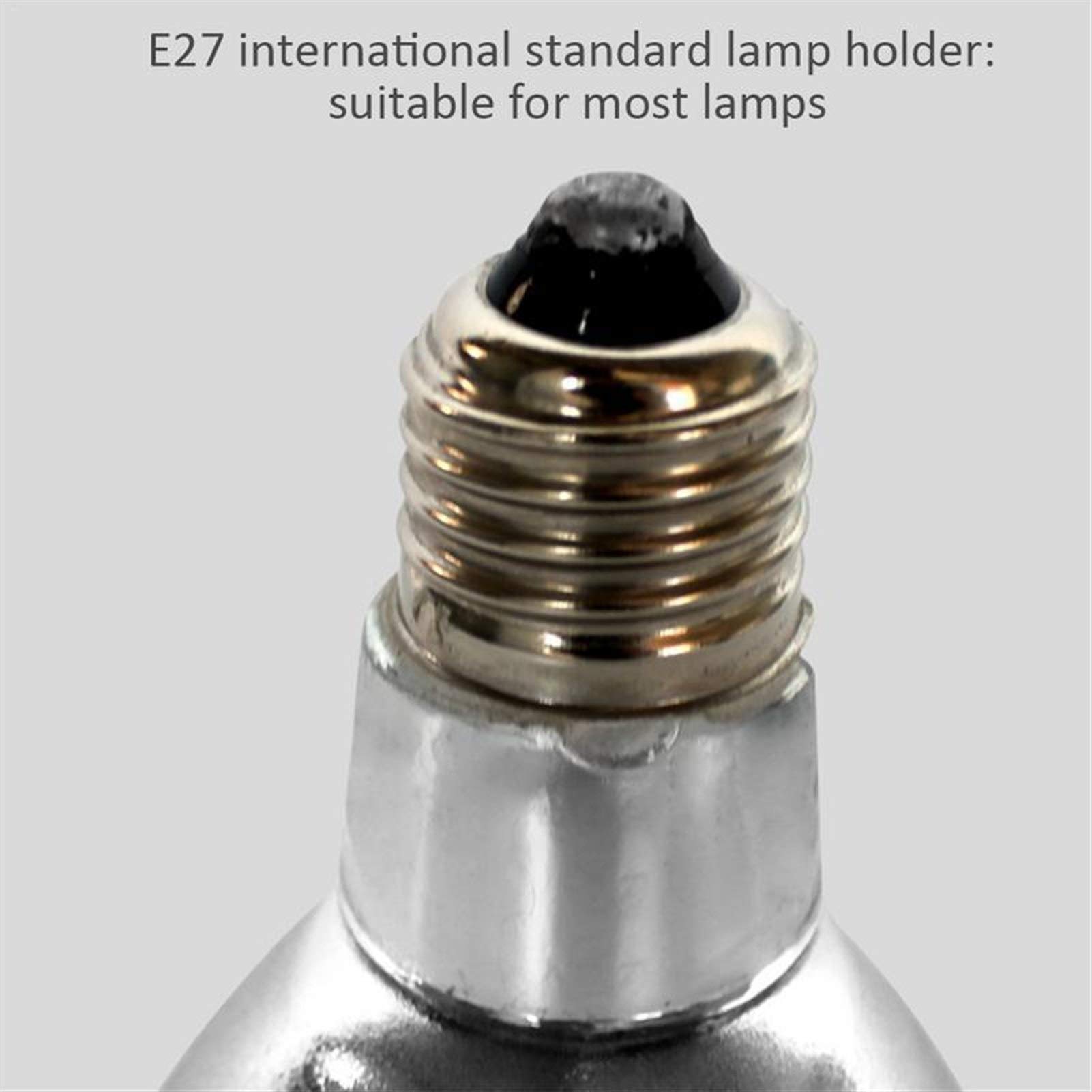 Chauffe-mains Chauffage rapide Reptile infrarouge lointain chauffage lampe Sun Dome Lampe Reptile Terrarium Tortue Lézard lumière chaude lampe en céramique (Color : 60w)