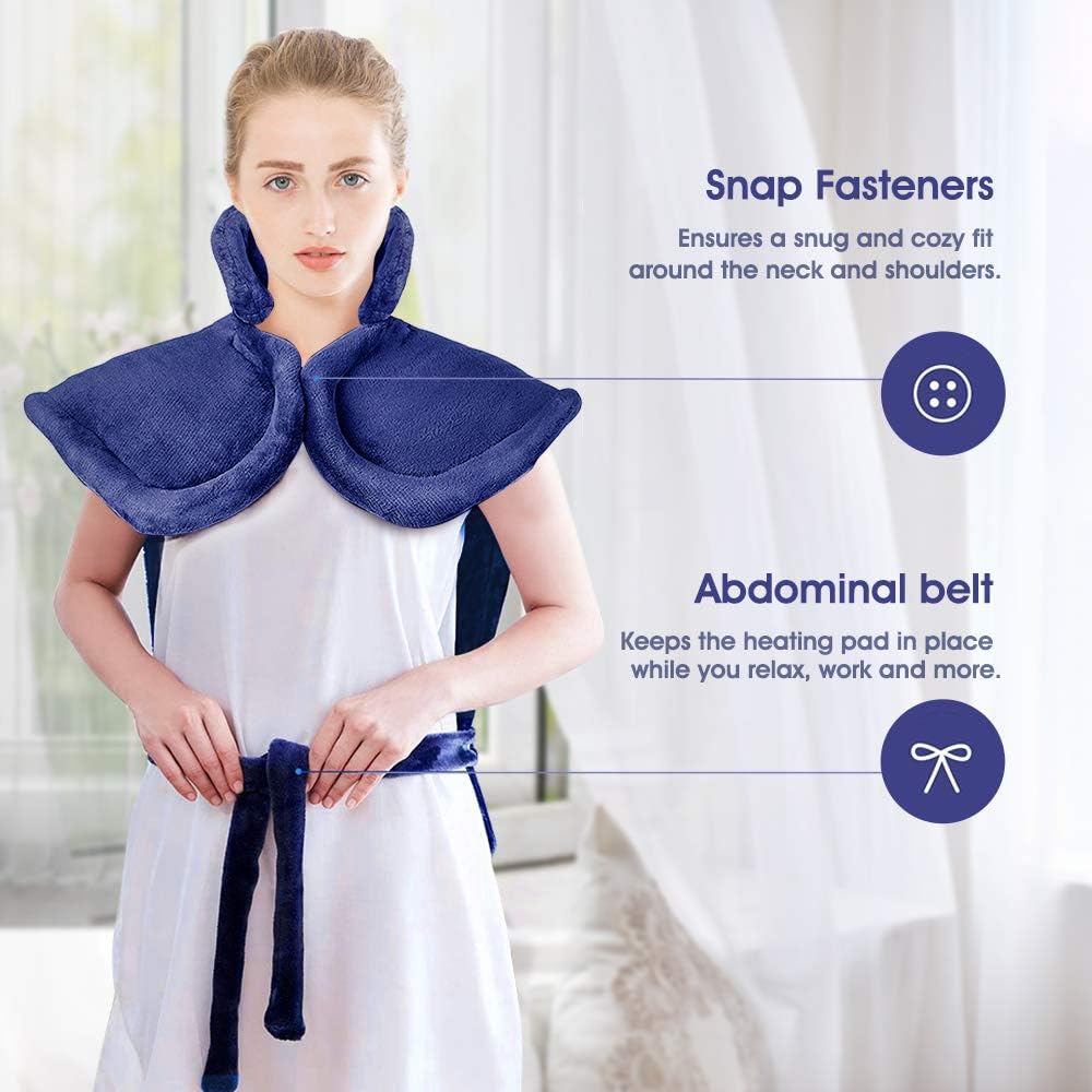 Hangsun Heating Pad for Back Pain and Cramps Relief Electric Heat Pads TP600 Neck and Shoulder Wrap with 6 Temperature and 3 Auto-Off Timer Settings, Overheating Protection - Extra Large 33"x24" : Health & Household