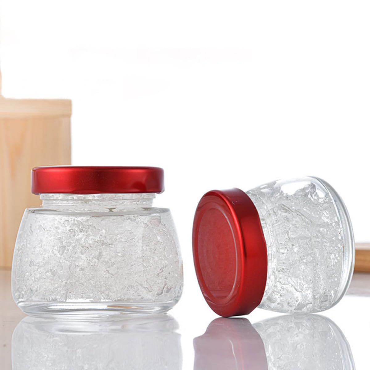 DOITOOL 5 Stück Packung Leere Kleine Glasflaschen mit Schraubverschluss zum Aufbewahren von Honig Vogelnest oder Gelee
