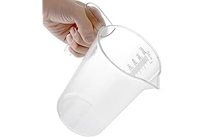 1 Liter Plastic Measuring Cups with Lids for Urine Collection