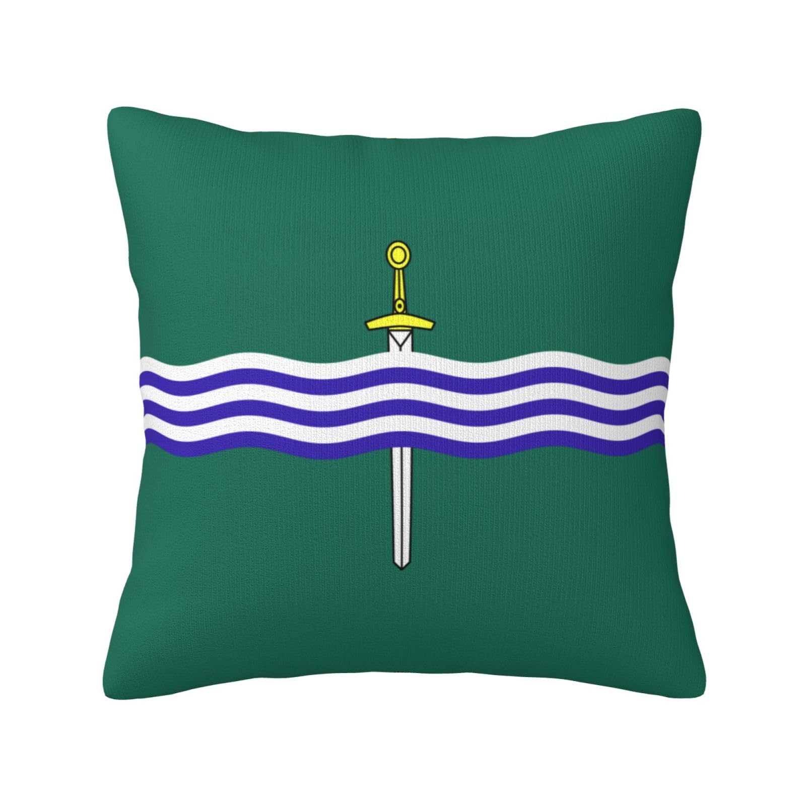 Peterborough Flag Print Decorative Throw Pillow Covers for Sofa, Outdoor and World Cup Celebrations