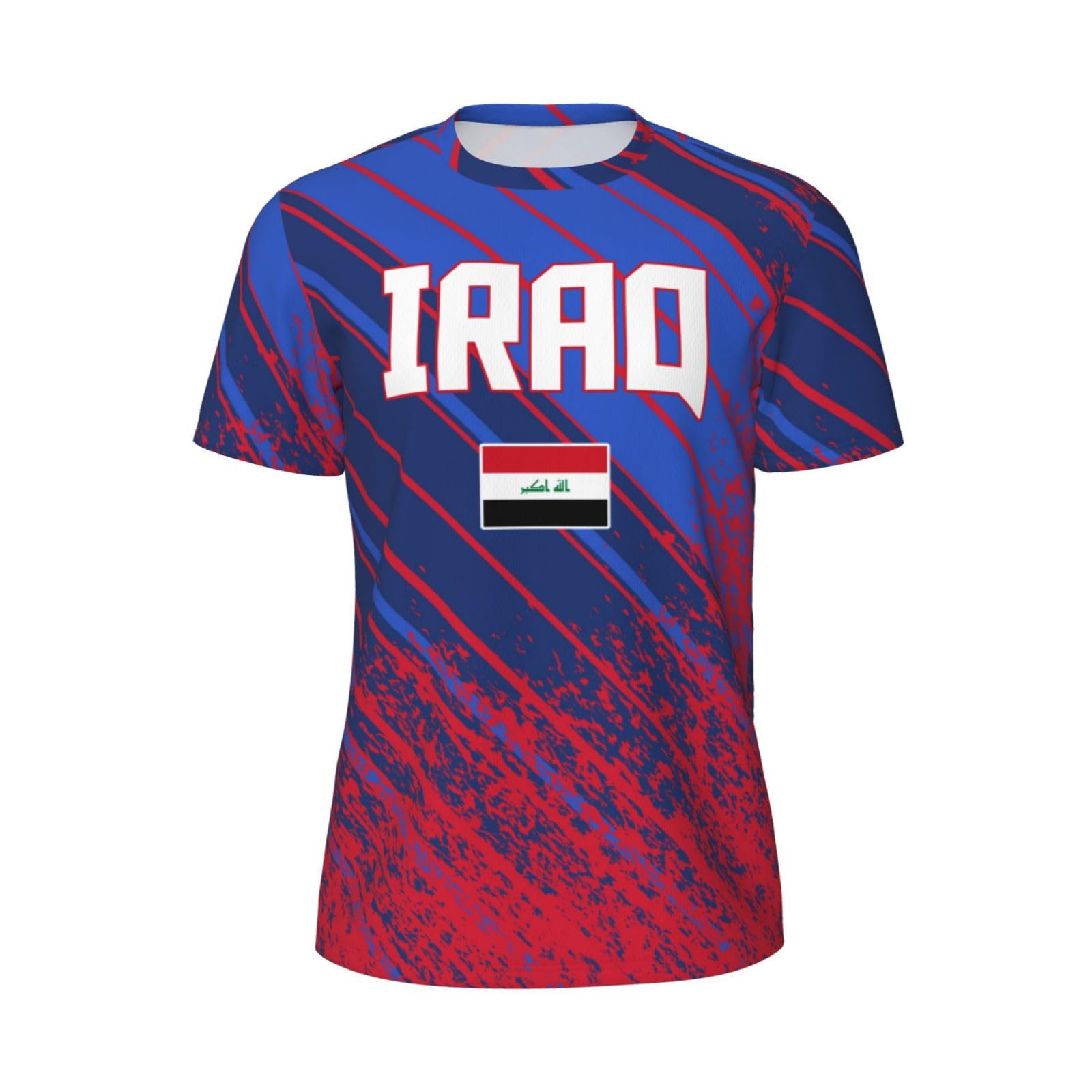 DABOYOZHZH Iraq Flag Cool Iraqans (58) Sports Jersey Mesh T-Shirt 3D Print for Running Cycling Soccer Tennis Fitness Climbing Shirts