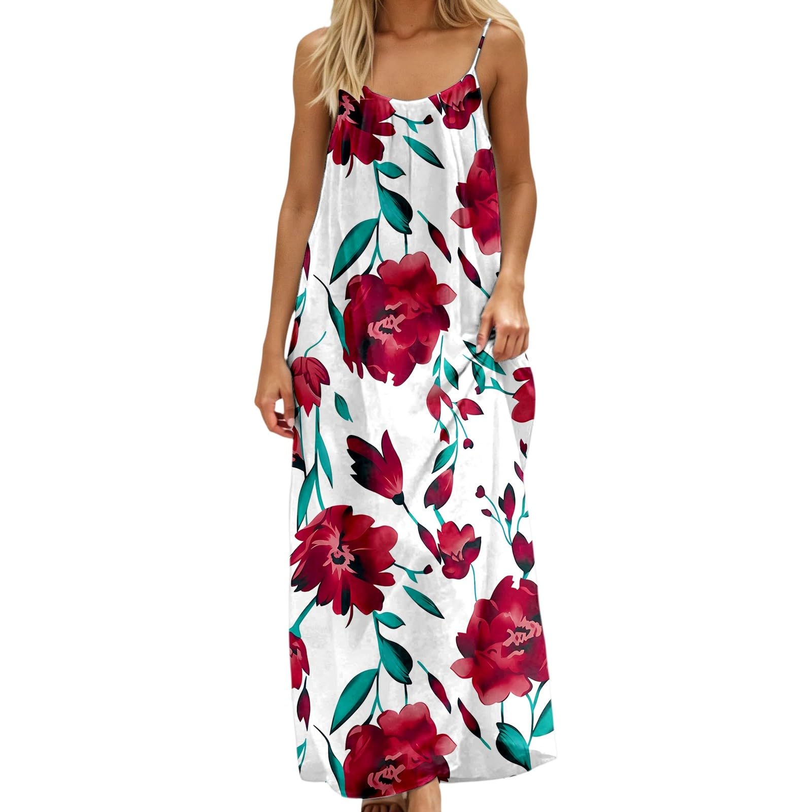 Robe décontractée longue de plage style summer gown fluide et douce - 5