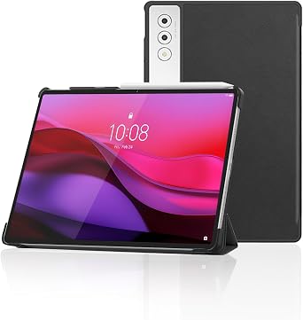 for Lenovo Yoga Tab Plus Tablet 12.7 Inch Tablet Case,BOVUGAC Slim Stand Hard Back Shell Protective Smart Cover for for Lenovo Yoga Tab Plus 12.7" TabletBlack