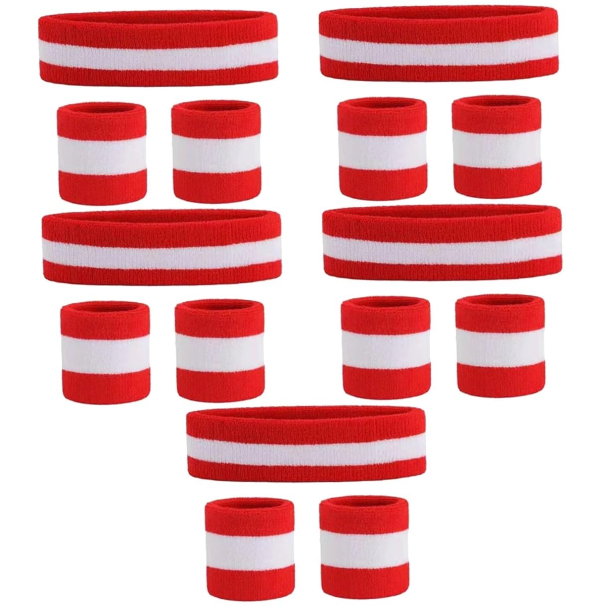 Didiseaon 2 Set Fascia Sportiva Braccialetto Fasce Per Esercizi Per Le Donne Fasce Per Il Sudore Da Polso Per Le Donne Fasce Per Allenamento Per Gli Uomini Fasce Per Allenamento Da Uomo