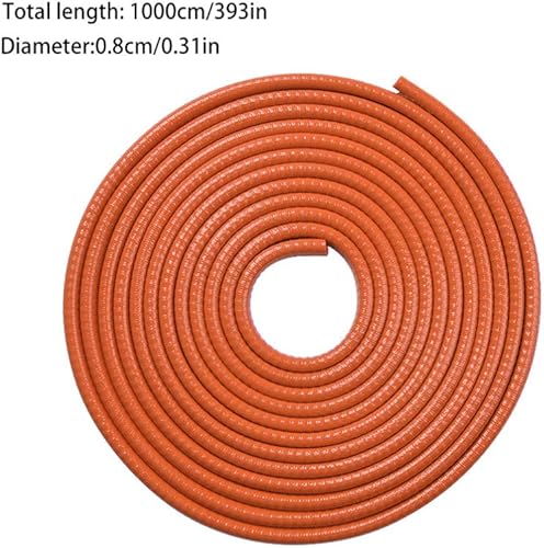 Miniatura 2 de FAVOMOTO Protector de puerta de automóvil, protección de sello de goma, protector de borde en forma de U naranja, protectores de borde de puerta
