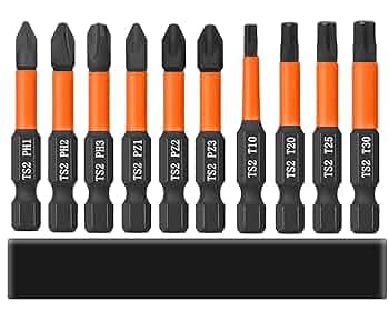 Petitor プチトルSJ2 LDEXIN 10 Pcs SL2 Magnetic Slotted Screwdriver Bits S2 Steel