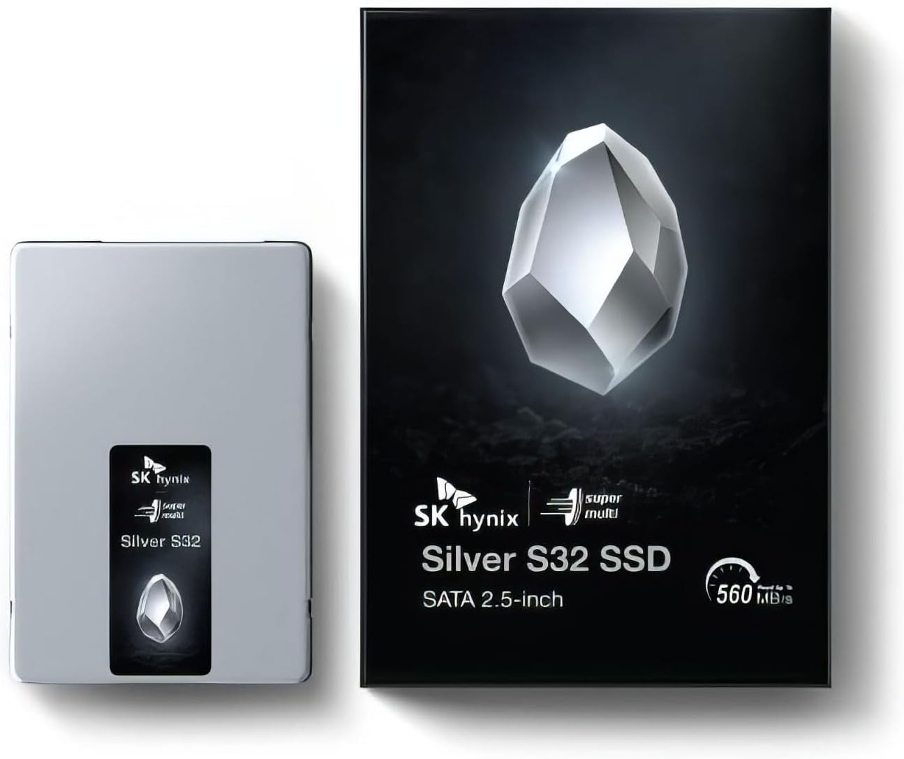 SK hynix 1TB Internal SSD, SATA III 2.5-inch, Silver S32 Series, TLC NAND Flash, 560MB/s Read Speed, 510MB/s Write Speed