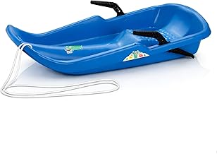 Twister Sledge with Plastic Brakes, 80 x 39 x 15 cm, Children's Toboggan with Non-Slip Seat, Easy Steering, Maximum Load 50 kg, Safe Bob from 3 Years