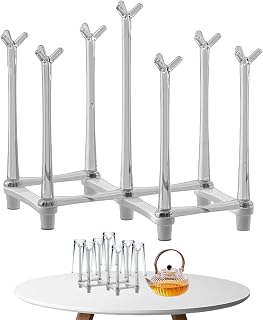 Mug Drying Rack - Sports Bottle Drainer Stand, Drinking Glass Bottle Drainer Stand | Adjustable Reusable Shelf with Non-Slip for Insulated Water Bottles for Mugs | Drainer Stand | Justerbar återanvändbar hylla med halkfri för isolerade vattenflaskor för muggar