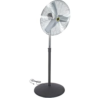 Airmaster 30" Oscillating Pedestal Fan, Adjustible Height 60-74", 7800CFM
