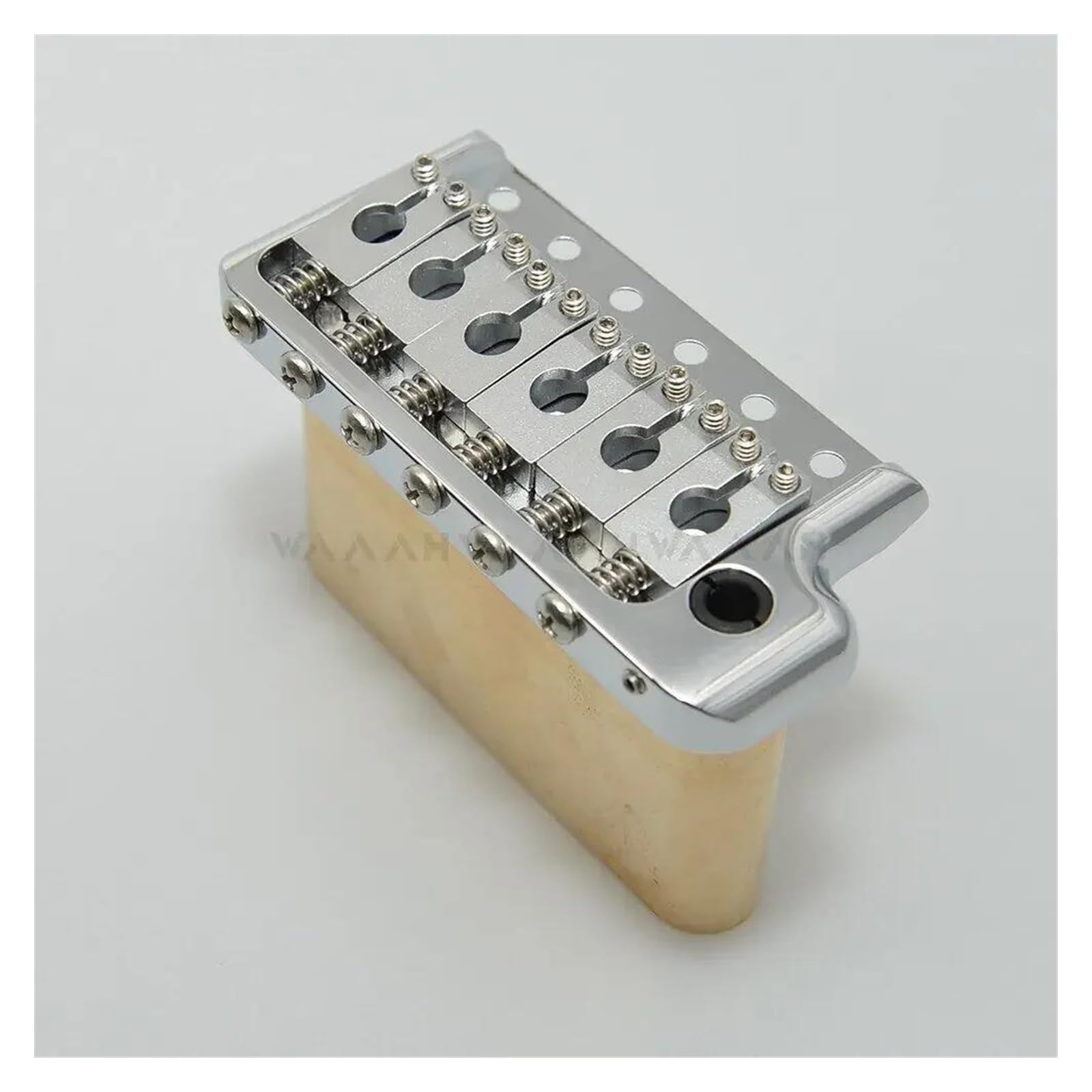 Gitarrenbrücken-Bausatz Präzisions-CNC-gefräste 52,5-mm-Gitarren-Tremolo-Brücke Aus Messing Mit 6 Schrauben(Silver)