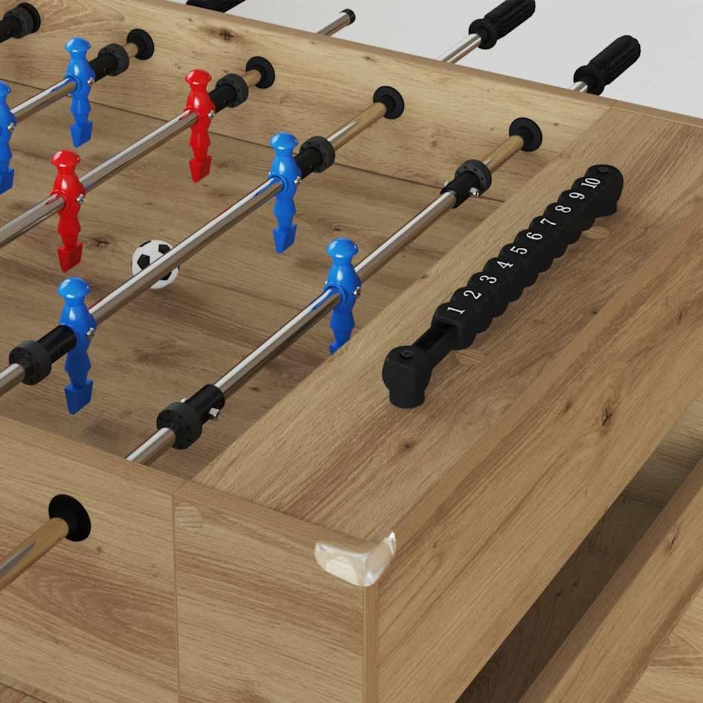 Genérico Mesa de Futbolín Roble Artesanal 125 x 60,5 x 80 cm,Deportes,Juegos de Interior,Futbolín,Mesas de futbolín-858892