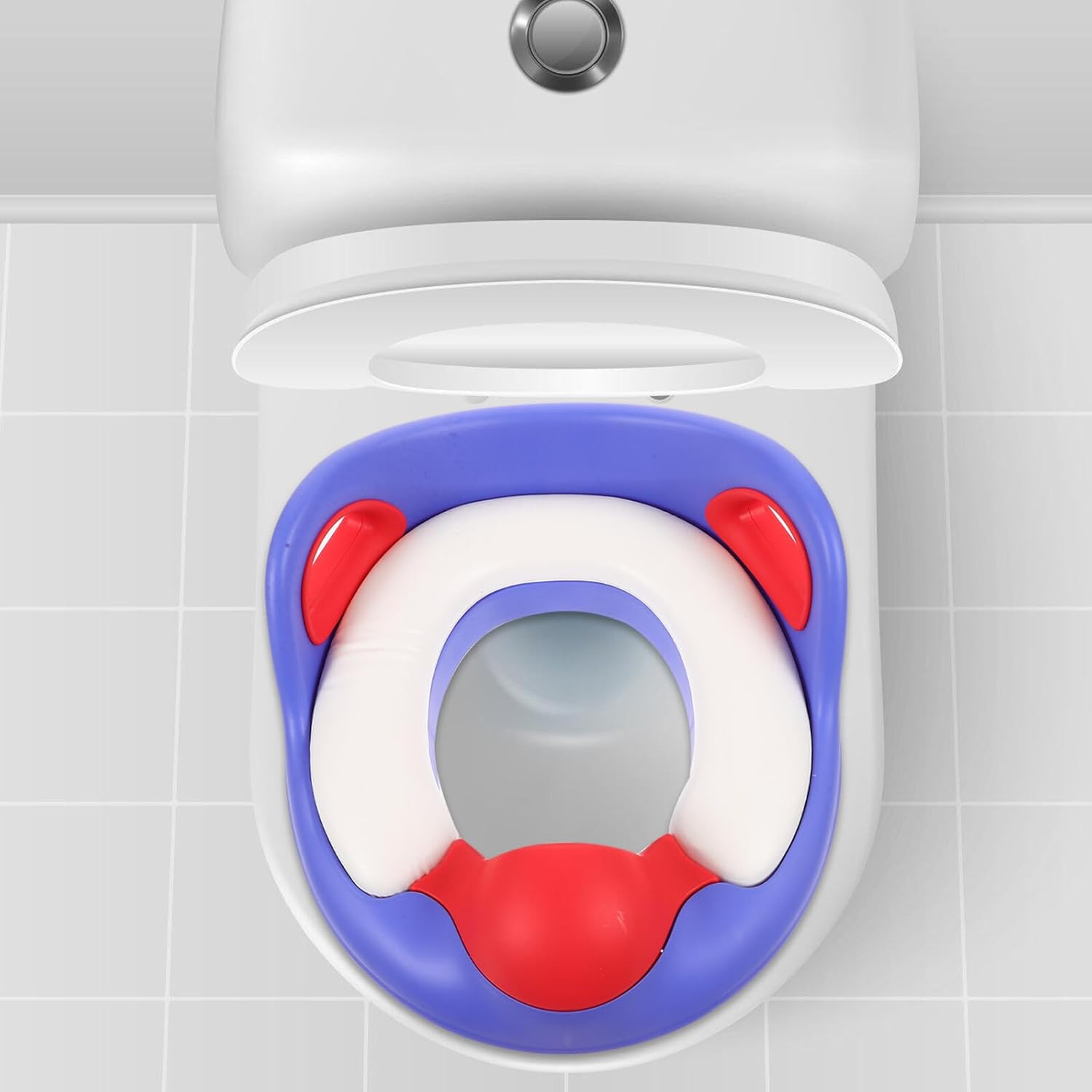 Toilet Seat Portable Potty Trainer Ring with Ergonomic Non-Slip Design for Household Bathroom Use Soft PVC Cushion Protects Spine Easy to Install and Suitable for Boys