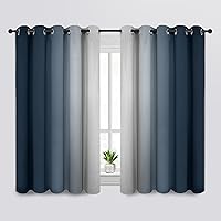 Vista 9 de SimpleHome Ombre Room Darkening Curtains 96 inches Length for Bedroom,Grommet Gradient Light Blocking Beige Gradient Window Curtains for Living