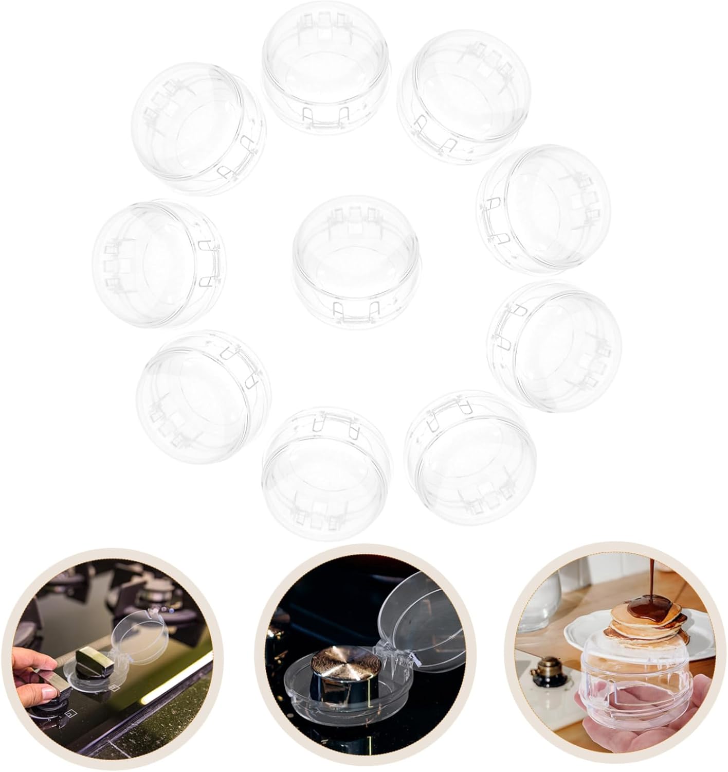 Stove Knob Protectors Cover Gas Stove Knob Covers for Child Safety 10 Pieces Set Easy to Open and Close
