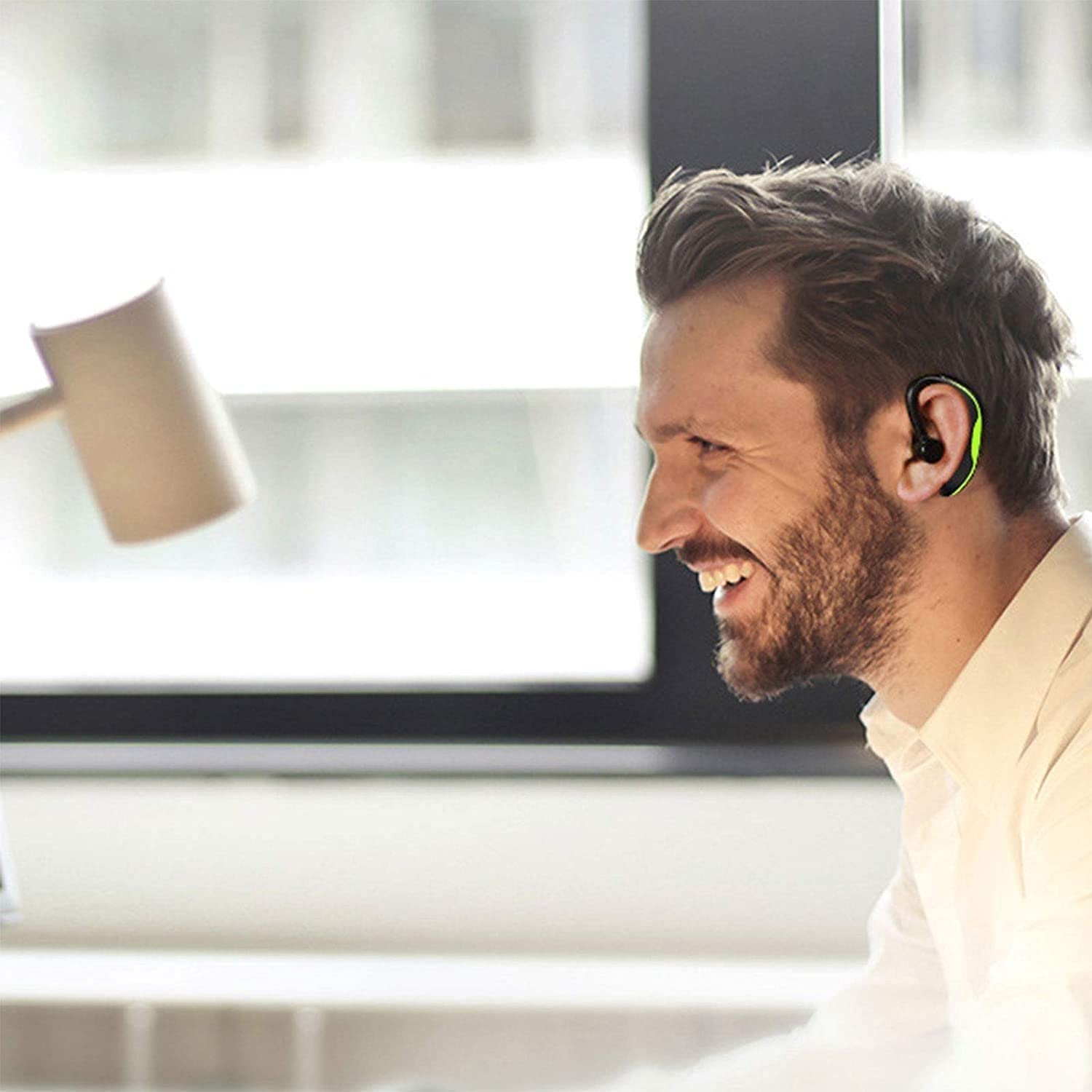 GeRRiT Auricolari wireless Cudo Bluetooth, cuffie auricolari, auricolari wireless auricolari subwoofer rumore che annulla il sudore leggero for palestra/corsa/allenamento
