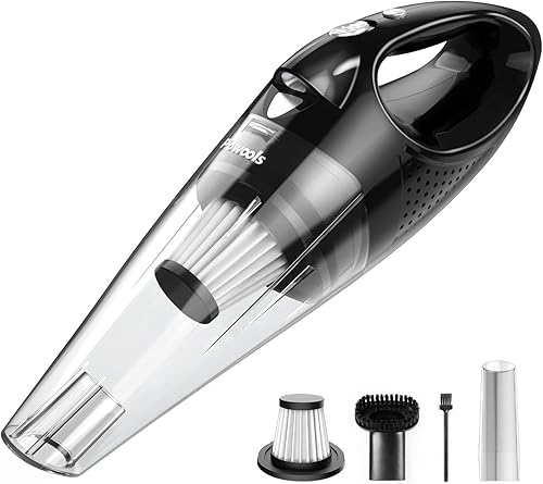 Aspiradora de mano inalámbrica recargable con 2 filtros, aspiradora inalámbrica de alta potencia con tecnología Cahrge rápida, aspiradora de mano