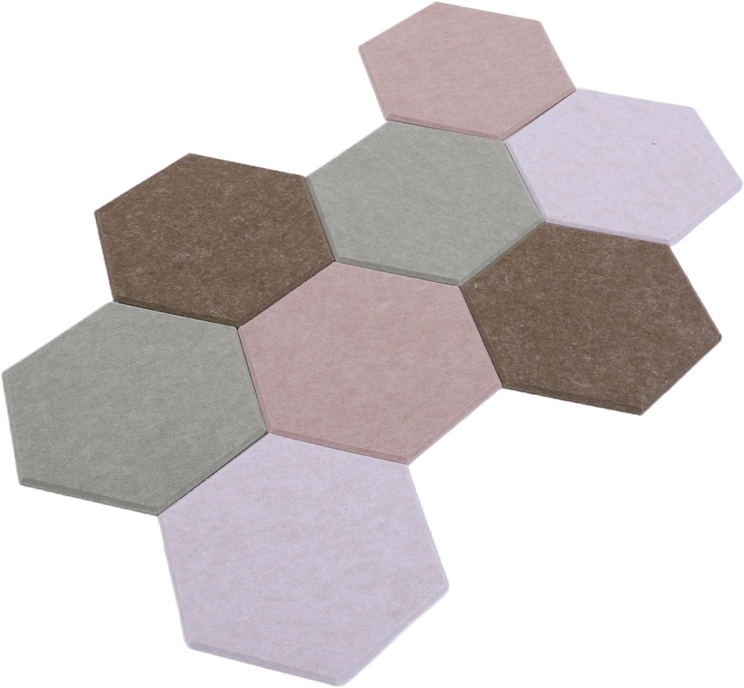 VINGVO 8 Pcs Cork Board Alternative for Walls Decor, Felt Bulletin Board Tiles with Adhesive Tapes, 30 Pins, Decorative Pin Boards for Office Home Photos DIY, 10 X 11.8in