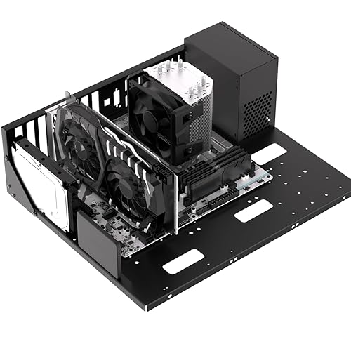 PC Test Bench, Open Air PC Case, ATX Open Frame Computer Chassis, DIY Techbench PC Case for EATX ATX MATX ITX