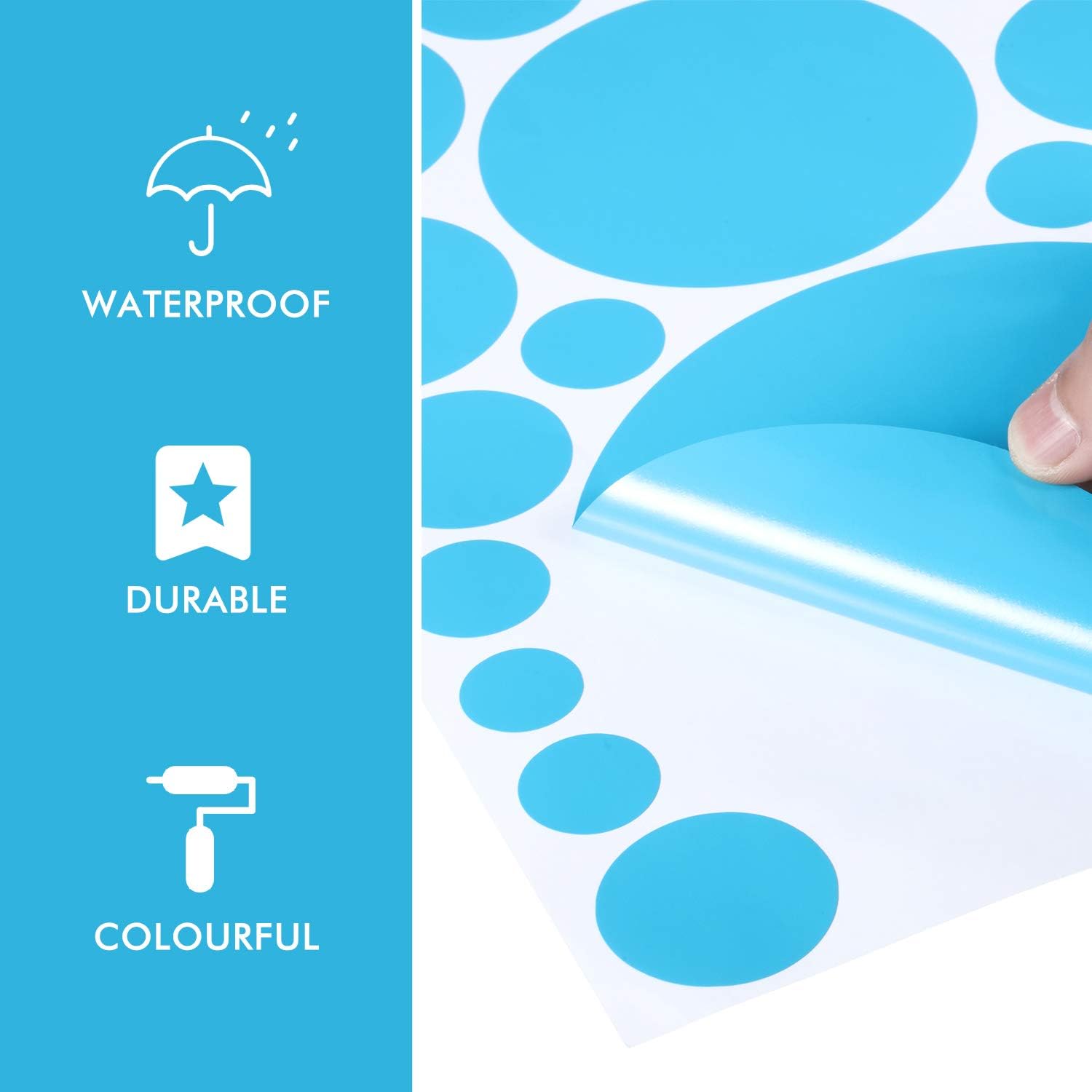 Zonon 264 Pcs Polka Dot Wall Decals for Classroom Decor Kids Circle Wall Sticker Vinyl Peel and Stick Colorful Removable for Nursery Bedroom Playroom Living Room(12 Colors)